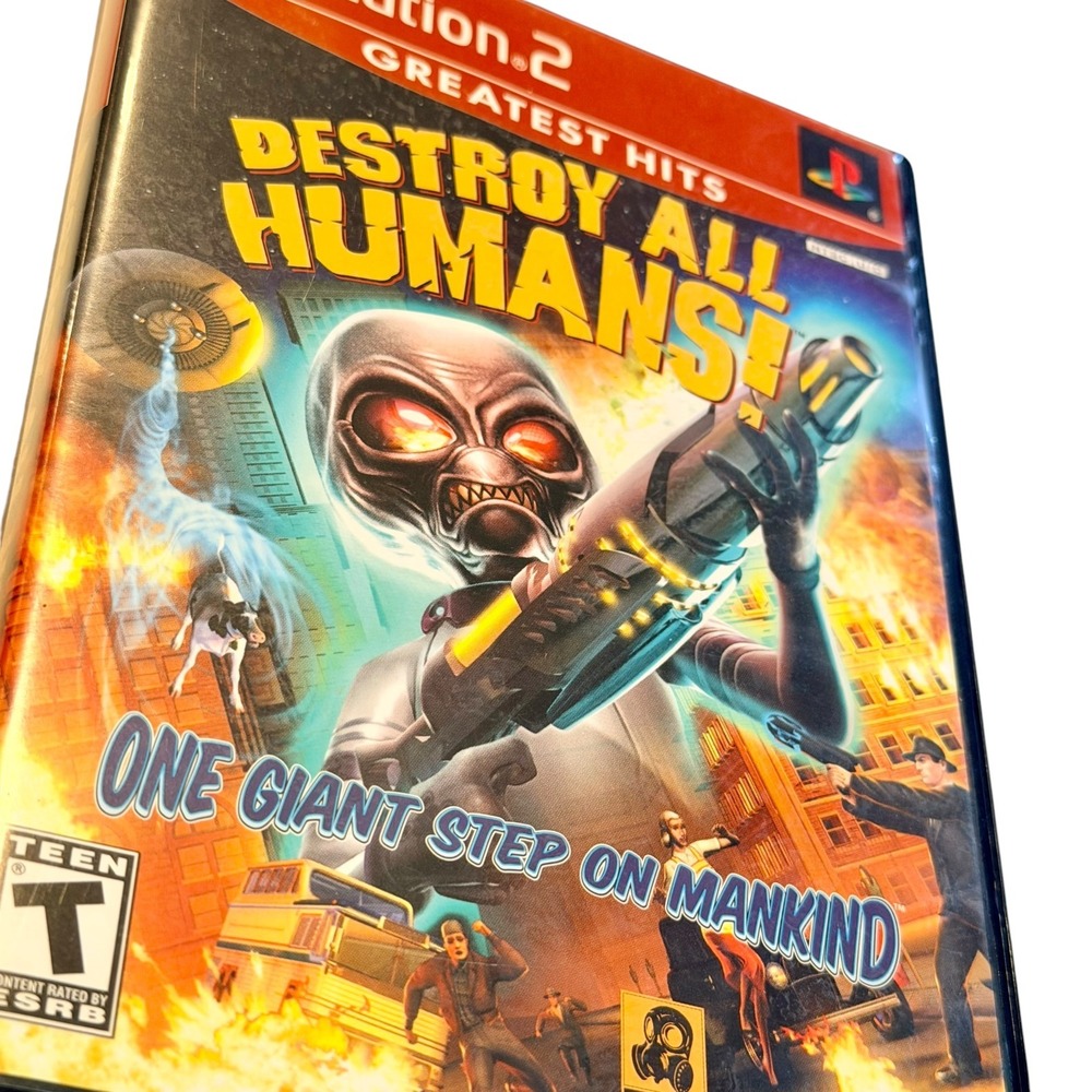 THQ Destroy All Humans! PS2 Video Game Greatest Hits CIB Tested Working
